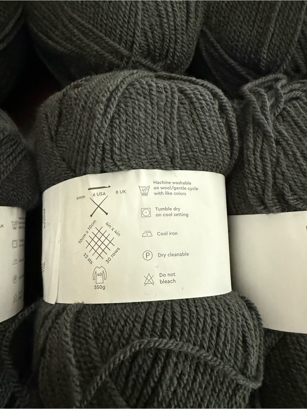 Paintbox Granite Gray Acrylic Yarn Multipack - 10 Skeins - Picture 6 of 7